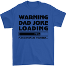 Warning Dad Joke Loading Father's Day Funny Mens T-Shirt Cotton Gildan Royal Blue