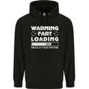 Warning Fart Loading Funny Farting Dad Childrens Kids Hoodie Black