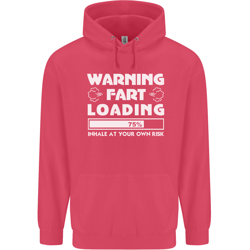 Warning Fart Loading Funny Farting Dad Childrens Kids Hoodie Heliconia
