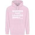 Warning Fart Loading Funny Farting Dad Childrens Kids Hoodie Light Pink