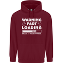 Warning Fart Loading Funny Farting Dad Childrens Kids Hoodie Maroon
