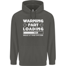Warning Fart Loading Funny Farting Dad Childrens Kids Hoodie Storm Grey