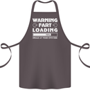 Warning Fart Loading Funny Farting Dad Cotton Apron 100% Organic Dark Grey