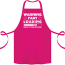 Warning Fart Loading Funny Farting Dad Cotton Apron 100% Organic Pink