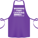 Warning Fart Loading Funny Farting Dad Cotton Apron 100% Organic Purple