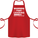 Warning Fart Loading Funny Farting Dad Cotton Apron 100% Organic Red