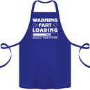 Warning Fart Loading Funny Farting Dad Cotton Apron 100% Organic Royal Blue