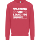 Warning Fart Loading Funny Farting Dad Kids Sweatshirt Jumper Heliconia