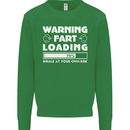 Warning Fart Loading Funny Farting Dad Kids Sweatshirt Jumper Irish Green