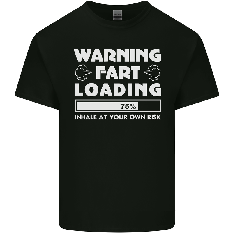 Warning Fart Loading Funny Farting Dad Kids T-Shirt Childrens Black