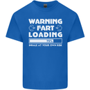 Warning Fart Loading Funny Farting Dad Kids T-Shirt Childrens Royal Blue