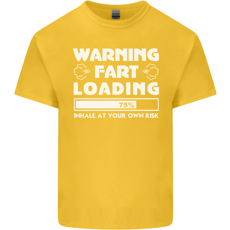 Warning Fart Loading Funny Farting Dad Kids T-Shirt Childrens Yellow