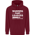Warning Fart Loading Funny Farting Dad Mens 80% Cotton Hoodie Maroon