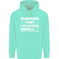 Warning Fart Loading Funny Farting Dad Mens 80% Cotton Hoodie Peppermint