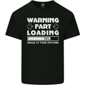 Warning Fart Loading Funny Farting Dad Mens Cotton T-Shirt Tee Top Black