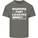 Warning Fart Loading Funny Farting Dad Mens Cotton T-Shirt Tee Top Charcoal
