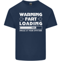Warning Fart Loading Funny Farting Dad Mens Cotton T-Shirt Tee Top Navy Blue