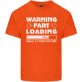 Warning Fart Loading Funny Farting Dad Mens Cotton T-Shirt Tee Top Orange
