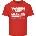 Warning Fart Loading Funny Farting Dad Mens Cotton T-Shirt Tee Top Red