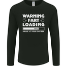 Warning Fart Loading Funny Farting Dad Mens Long Sleeve T-Shirt Black