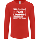 Warning Fart Loading Funny Farting Dad Mens Long Sleeve T-Shirt Red