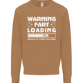 Warning Fart Loading Funny Farting Dad Mens Sweatshirt Jumper Caramel Latte