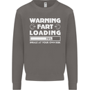 Warning Fart Loading Funny Farting Dad Mens Sweatshirt Jumper Charcoal