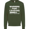 Warning Fart Loading Funny Farting Dad Mens Sweatshirt Jumper Forest Green