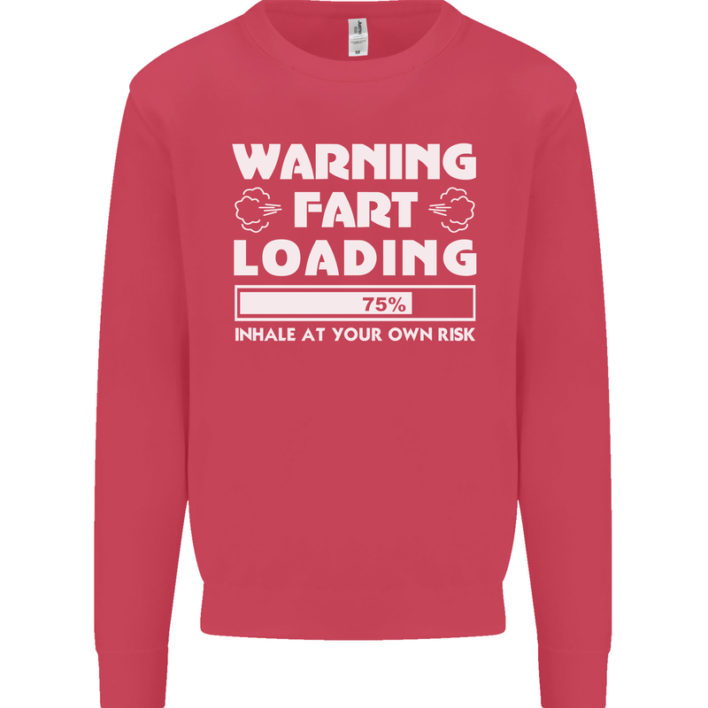 Warning Fart Loading Funny Farting Dad Mens Sweatshirt Jumper Heliconia