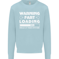 Warning Fart Loading Funny Farting Dad Mens Sweatshirt Jumper Light Blue