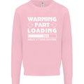 Warning Fart Loading Funny Farting Dad Mens Sweatshirt Jumper Light Pink