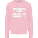 Warning Fart Loading Funny Farting Dad Mens Sweatshirt Jumper Light Pink