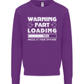 Warning Fart Loading Funny Farting Dad Mens Sweatshirt Jumper Purple