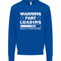 Warning Fart Loading Funny Farting Dad Mens Sweatshirt Jumper Royal Blue