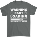 Warning Fart Loading Funny Farting Dad Mens T-Shirt Cotton Gildan Charcoal
