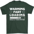 Warning Fart Loading Funny Farting Dad Mens T-Shirt Cotton Gildan Forest Green