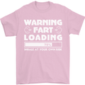 Warning Fart Loading Funny Farting Dad Mens T-Shirt Cotton Gildan Light Pink