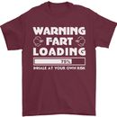 Warning Fart Loading Funny Farting Dad Mens T-Shirt Cotton Gildan Maroon