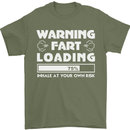Warning Fart Loading Funny Farting Dad Mens T-Shirt Cotton Gildan Military Green