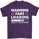 Warning Fart Loading Funny Farting Dad Mens T-Shirt Cotton Gildan Purple