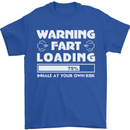 Warning Fart Loading Funny Farting Dad Mens T-Shirt Cotton Gildan Royal Blue