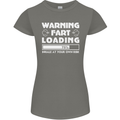 Warning Fart Loading Funny Farting Dad Womens Petite Cut T-Shirt Charcoal