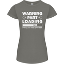 Warning Fart Loading Funny Farting Dad Womens Petite Cut T-Shirt Charcoal