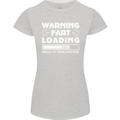 Warning Fart Loading Funny Farting Dad Womens Petite Cut T-Shirt Sports Grey