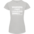 Warning Fart Loading Funny Farting Dad Womens Petite Cut T-Shirt Sports Grey