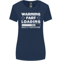 Warning Fart Loading Funny Farting Dad Womens Wider Cut T-Shirt Navy Blue