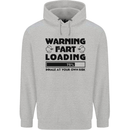 Warning Fart Loading Funny Farting Rude Childrens Kids Hoodie Sports Grey
