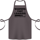 Warning Fart Loading Funny Farting Rude Cotton Apron 100% Organic Dark Grey