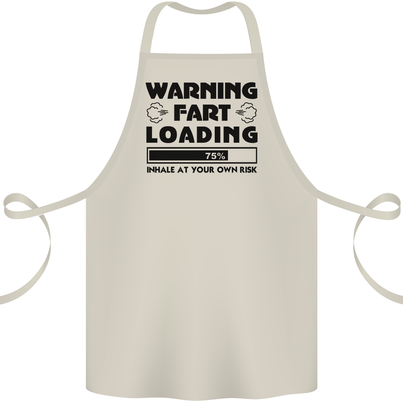 Warning Fart Loading Funny Farting Rude Cotton Apron 100% Organic Natural