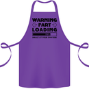Warning Fart Loading Funny Farting Rude Cotton Apron 100% Organic Purple